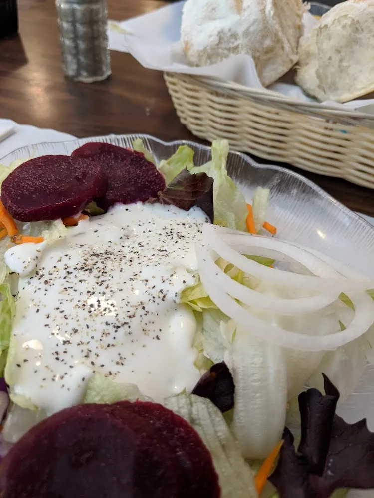 Side Salad and Rolls